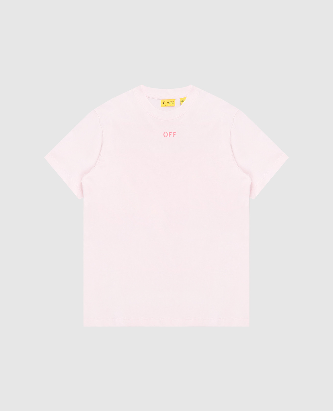 

Children's pink T-shirt with logo print Off-White