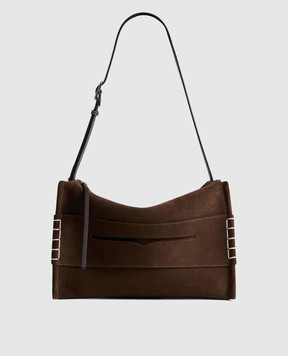 JW Anderson Brown Suede Loafer Bag HB0749LA0364