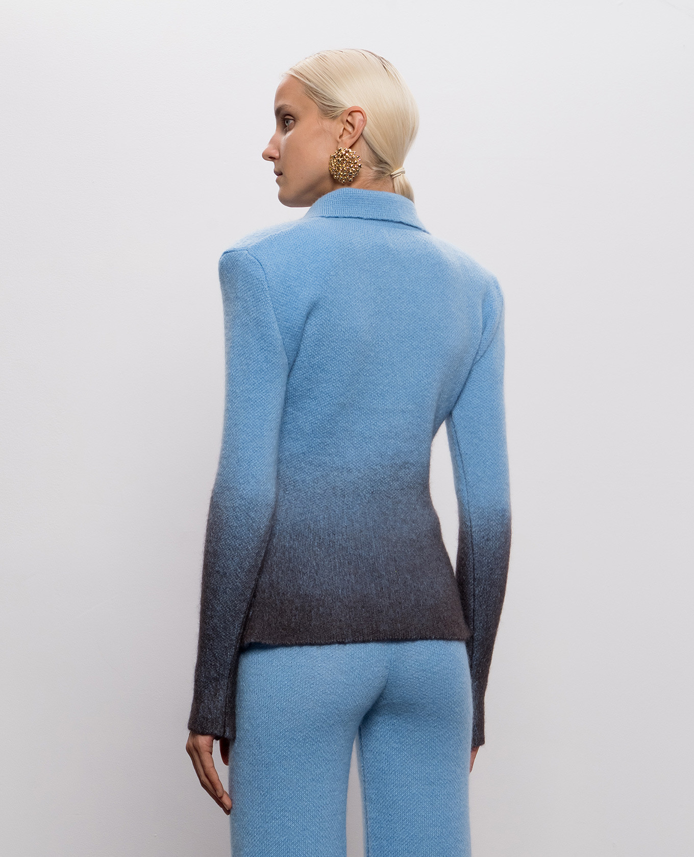 Blue sweater with wool Rowen Rose 4