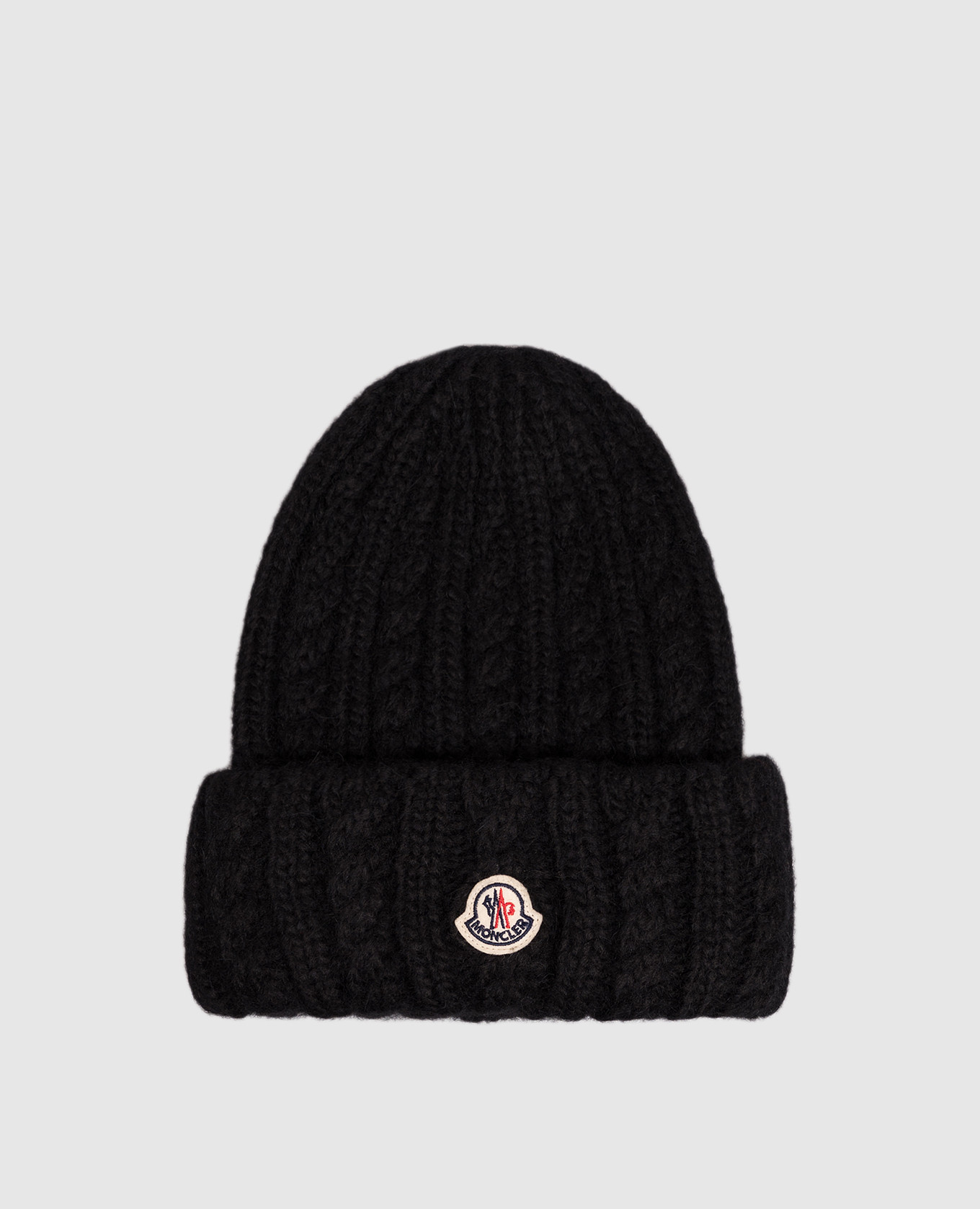 Black alpaca wool hat