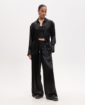 Ann Demeulemeester Coby Relaxed Lounge black blouse B0014007FA734