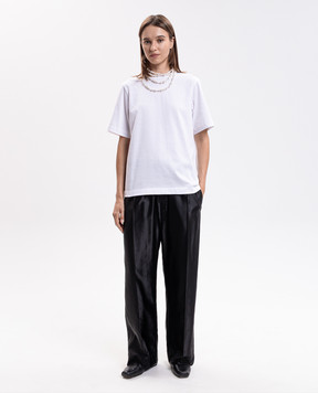 Carven White T-shirt with a necklace 6262K21217