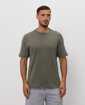 Brunello Cucinelli Khaki T-shirt M0B137427