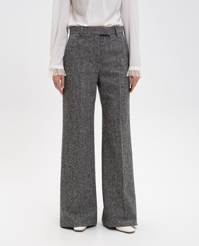 Valentino Gray pants with wool 7B0RB6S09R2