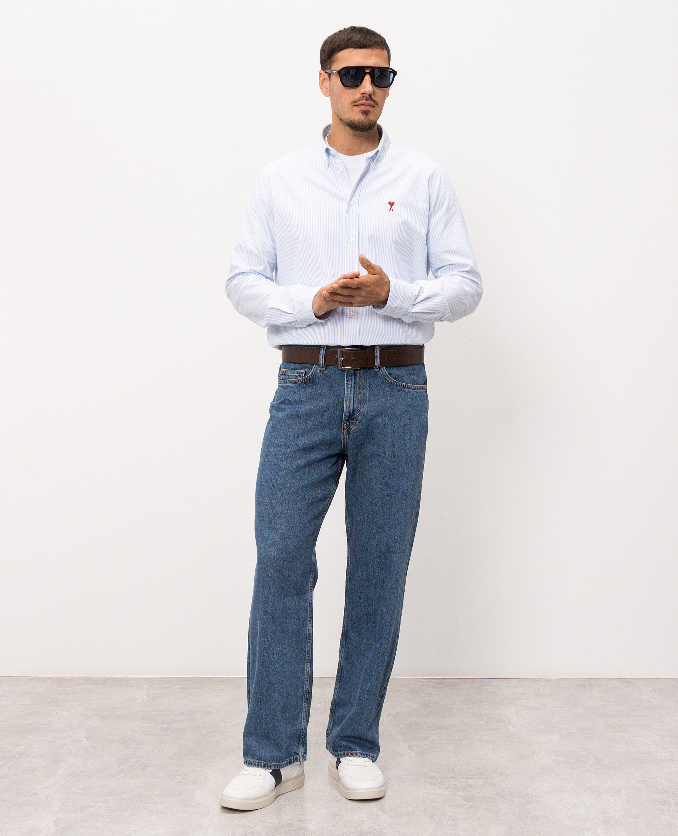 

Blue striped shirt Ami Paris, Light blue