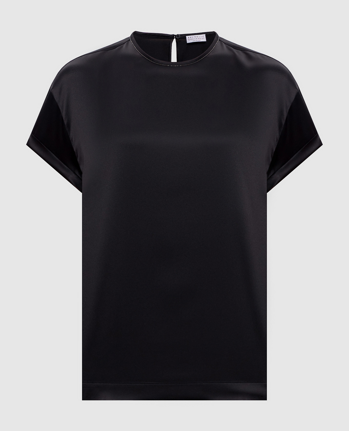 Black silk top