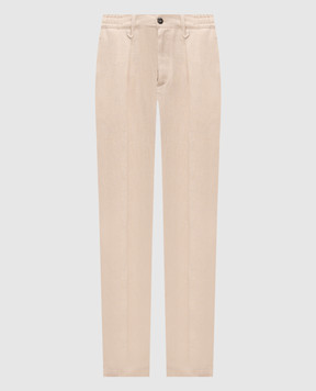 Officina 36 Beige Rapallo linen pants 0272808723