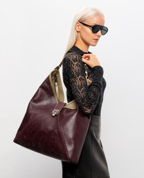 Ermanno Scervino Burgundy leather bag Clio D493S305TRJGV