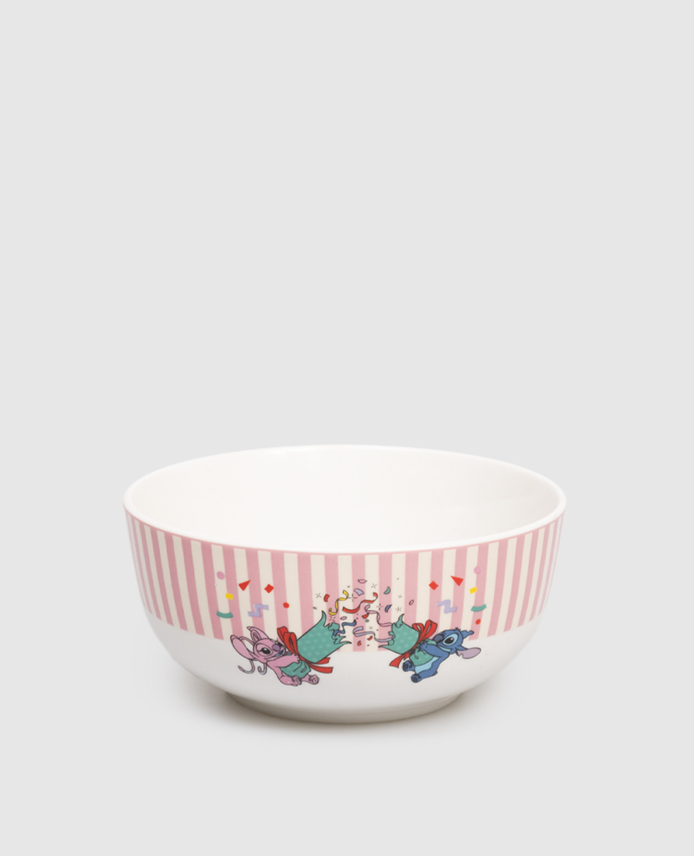 

White ceramic bowl Stitch & Angel Disney
