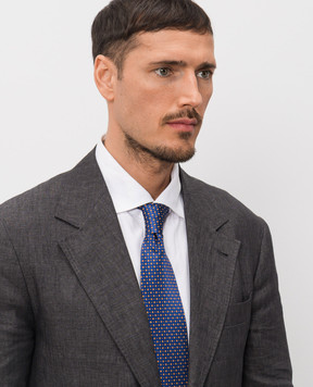 Stefano Ricci Luxury blue silk tie with contrasting pattern CX57015