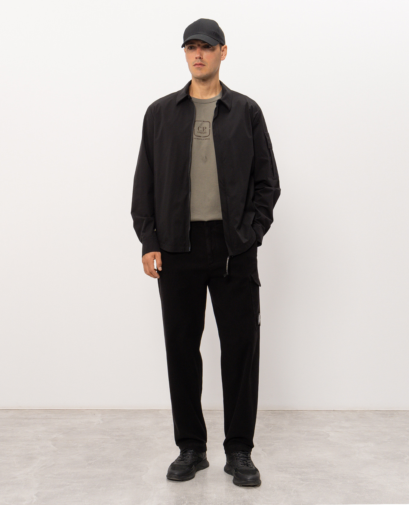 Black pants with logo patch C.P. Company 2
