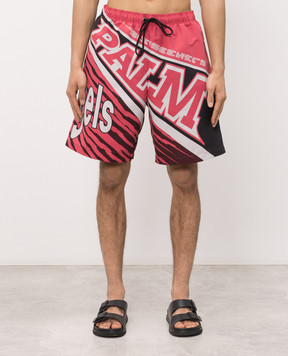 Palm Angels Red Racing swim shorts PMFD01BS26FAB001