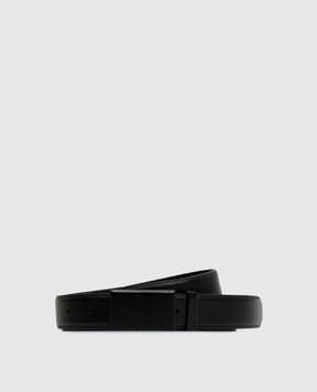 Juun.j Black leather belt with logo JC688ZP005