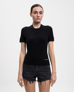 Alexander Wang Black wool top with logo 4KC1261114