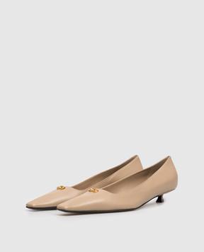 Sergio Rossi Beige leather shoes with emblem B13291MCPT04