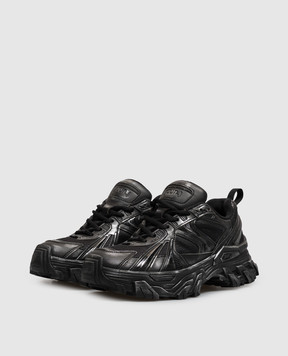 Juun.j Black sneakers with a vintage effect JC67K1P015