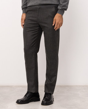 Enrico Mandelli Gray wool and cashmere pants GYMP015804