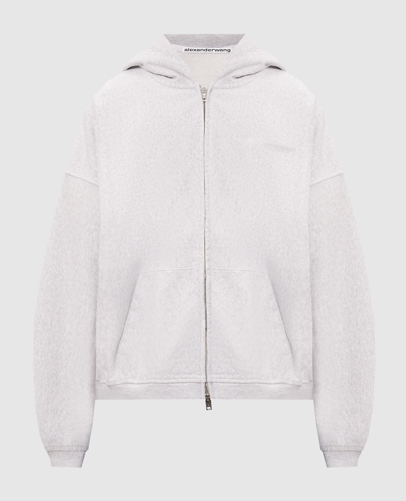 Grey melange sports jacket with crystals