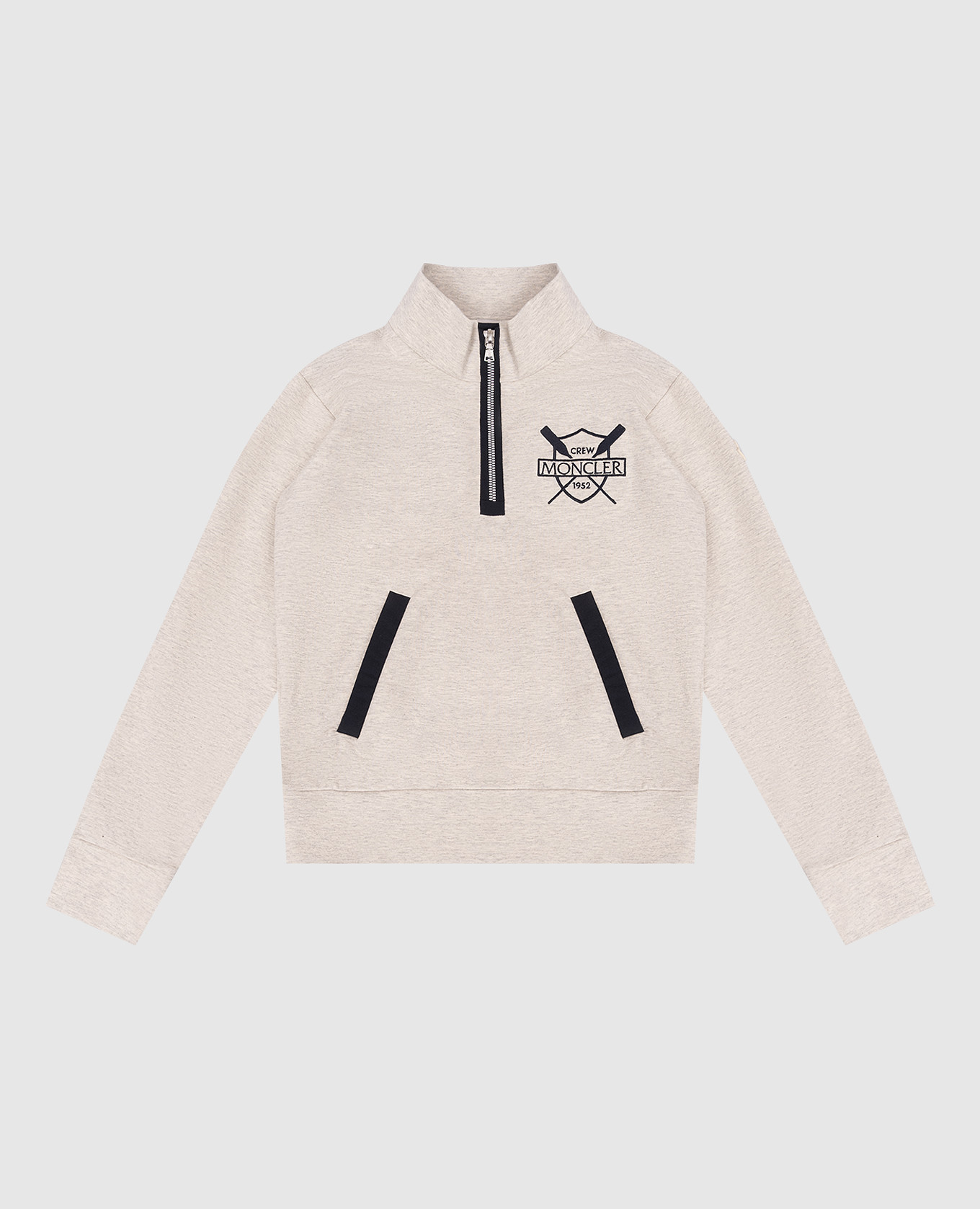

Wild beige melange sweatshirt with logo Moncler ENFANT