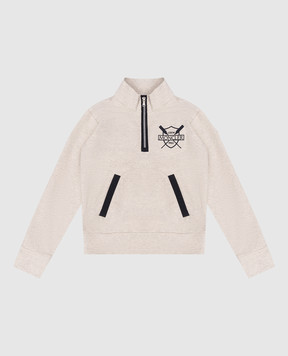 Moncler ENFANT Wild beige melange sweatshirt with logo L19548G0000489AEB810