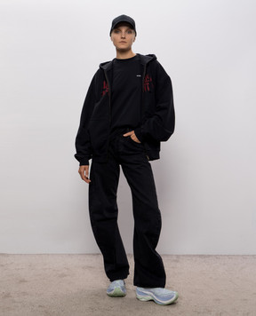 Vetements Anarchist Front black sports jacket MH27ZU210B