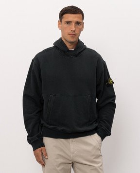 Stone Island Green hoodie with logo patch L2S156100023S0A20