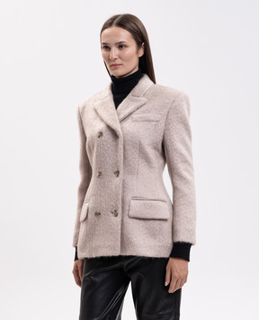 Magda Butrym Beige double-breasted wool jacket BLAZER01139926