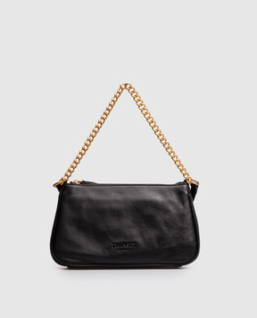 Twinset Black leather crossbody bag 262TB7184