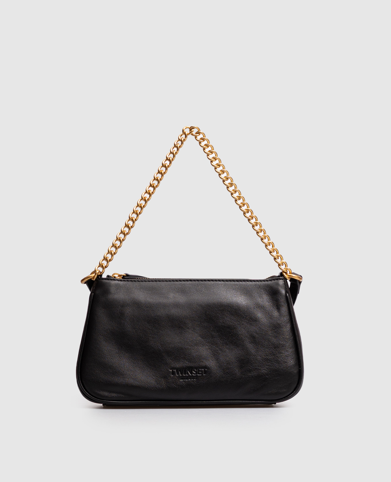 Black leather crossbody bag