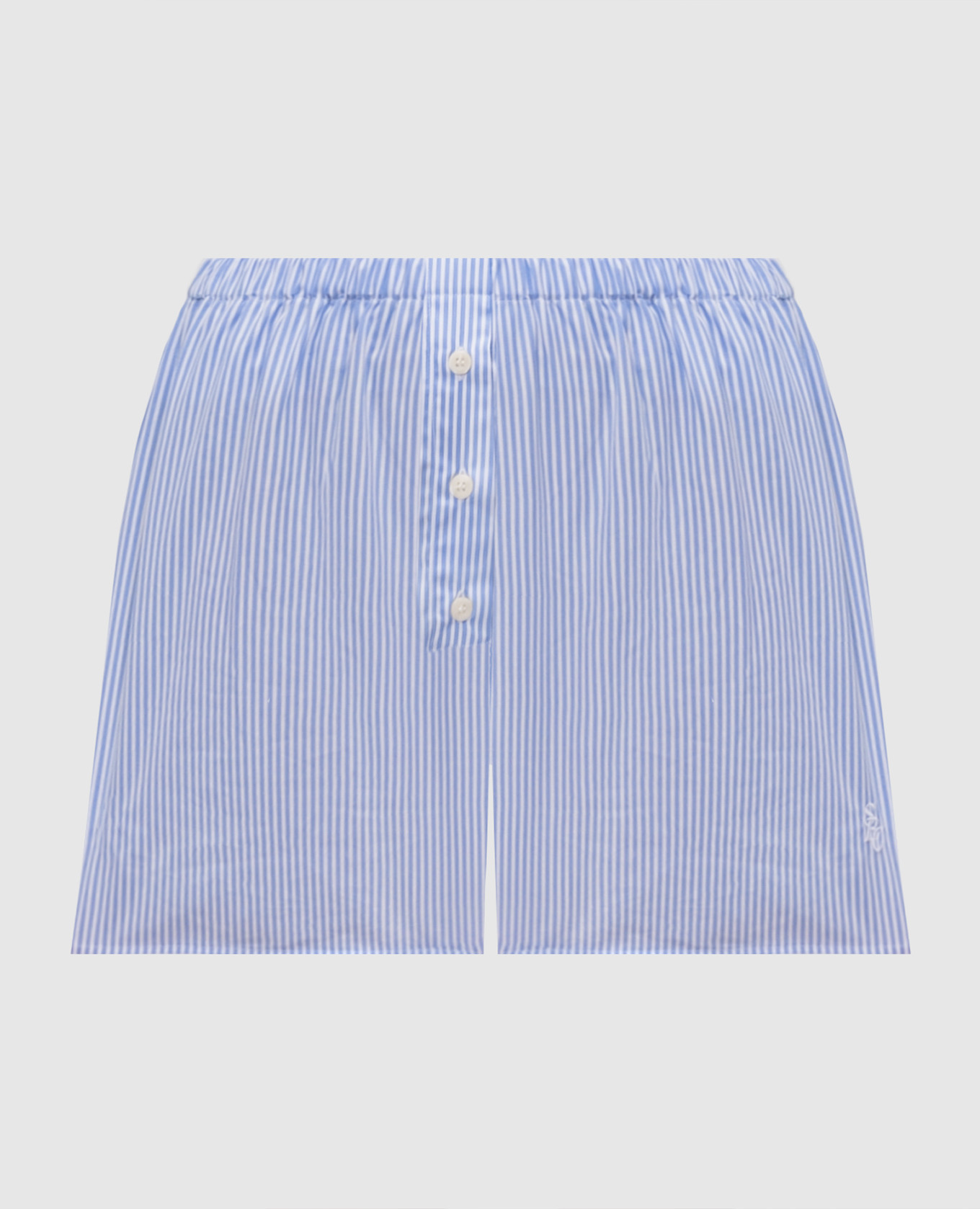 Blue striped shorts