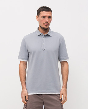 Brunello Cucinelli Blue polo ME8543966