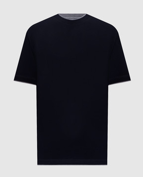 Brunello Cucinelli Blue straight-cut T-shirt M0B137427