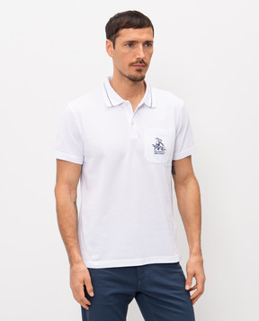 Trussardi White polo shirt with embroidery G5038000088NMTP06J91