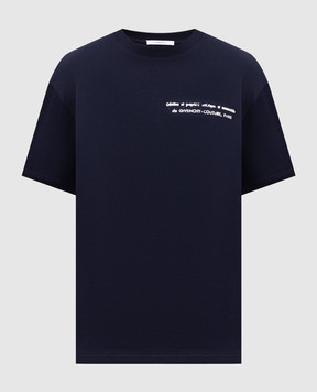 Givenchy Blue t-shirt with Archives print BM71NK3YUE