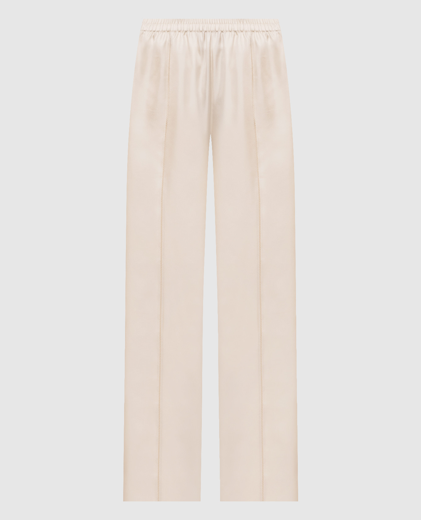 

Beige silk pants LARS Loulou de Saison