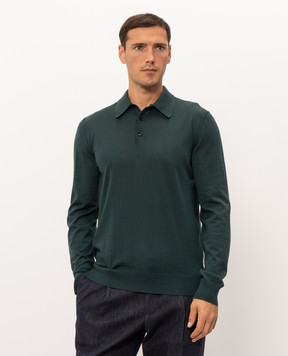 Dolce&Gabbana Green cashmere polo shirt GXZ25TJBW1W