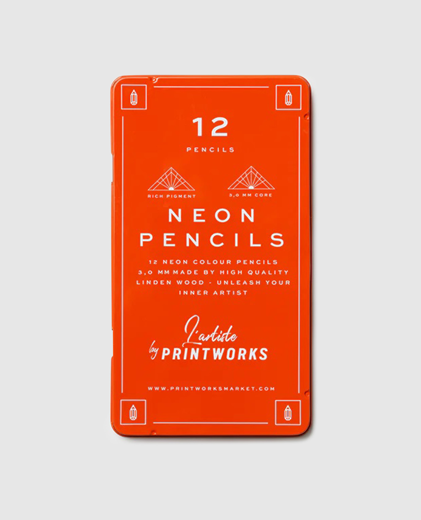 

NEON colored pencil set Printworks, Orange