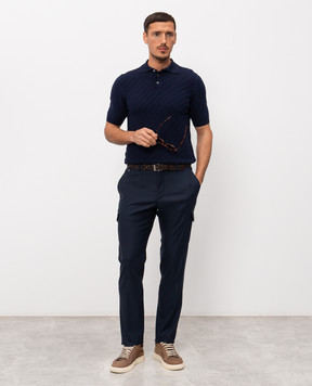 Stefano Ricci Blue cargo with wool M1T6100140WPAK1U