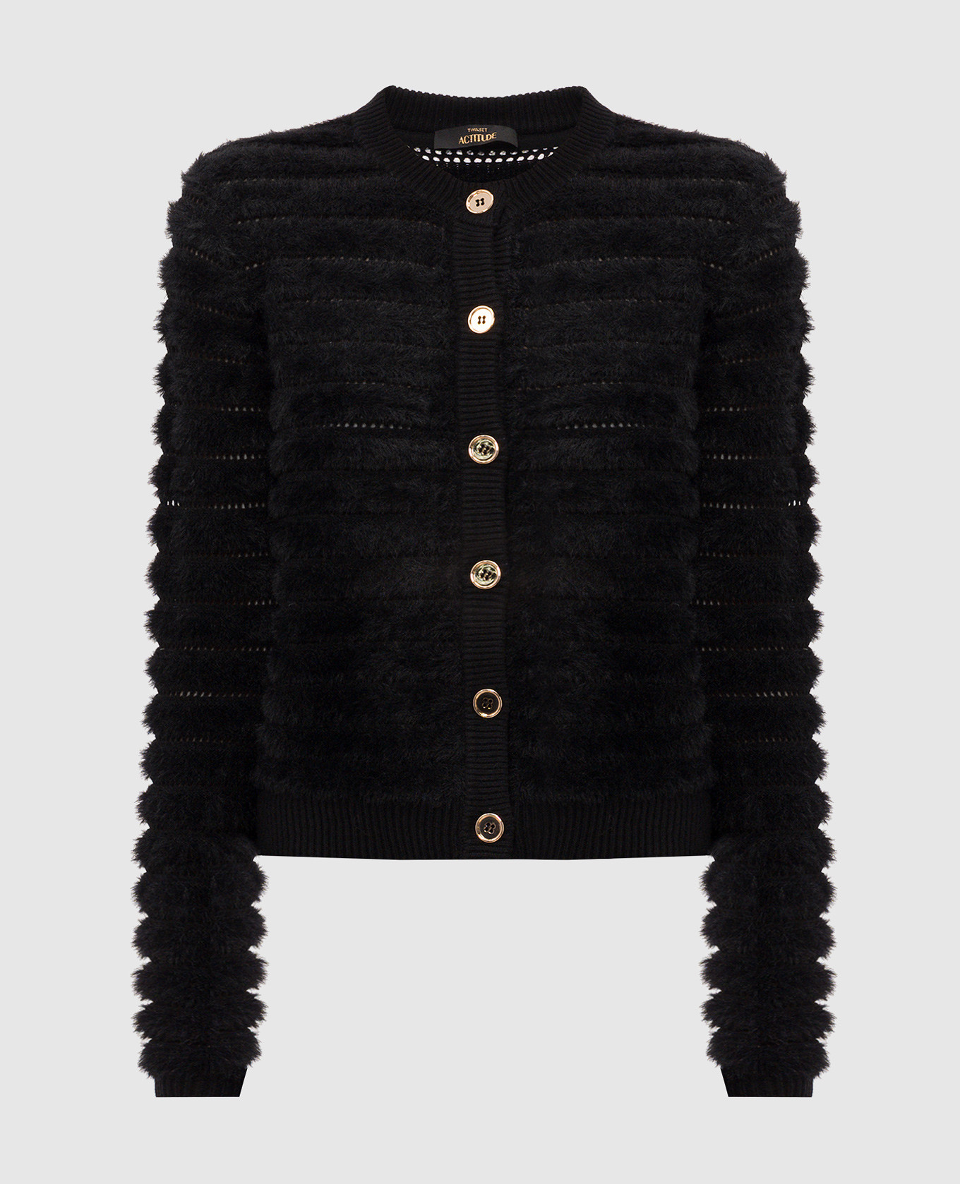 Black cardigan with wool Twinset