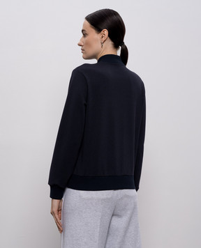 Peserico Blue sports jacket with monil chain A12572J06906A