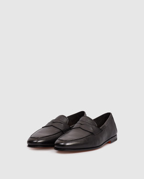 Santoni Black leather loafers MCNG18837SA4SEPR