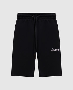 Off-White Black shorts with logo print 44MCI013S26F007