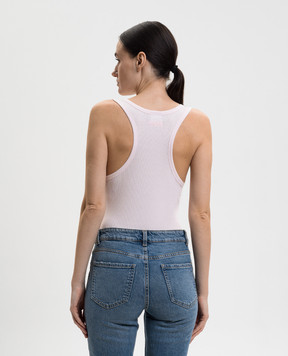 Vetements Pink bodysuit with logo WE76BD533P