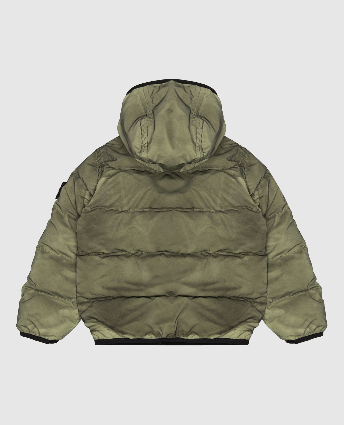 Children's khaki down jacket with vintage effect Stone Island 2