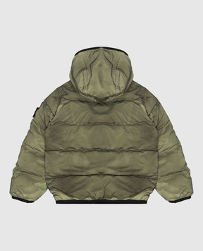 Stone Island Children's khaki down jacket with vintage effect L2S164100011S04711012