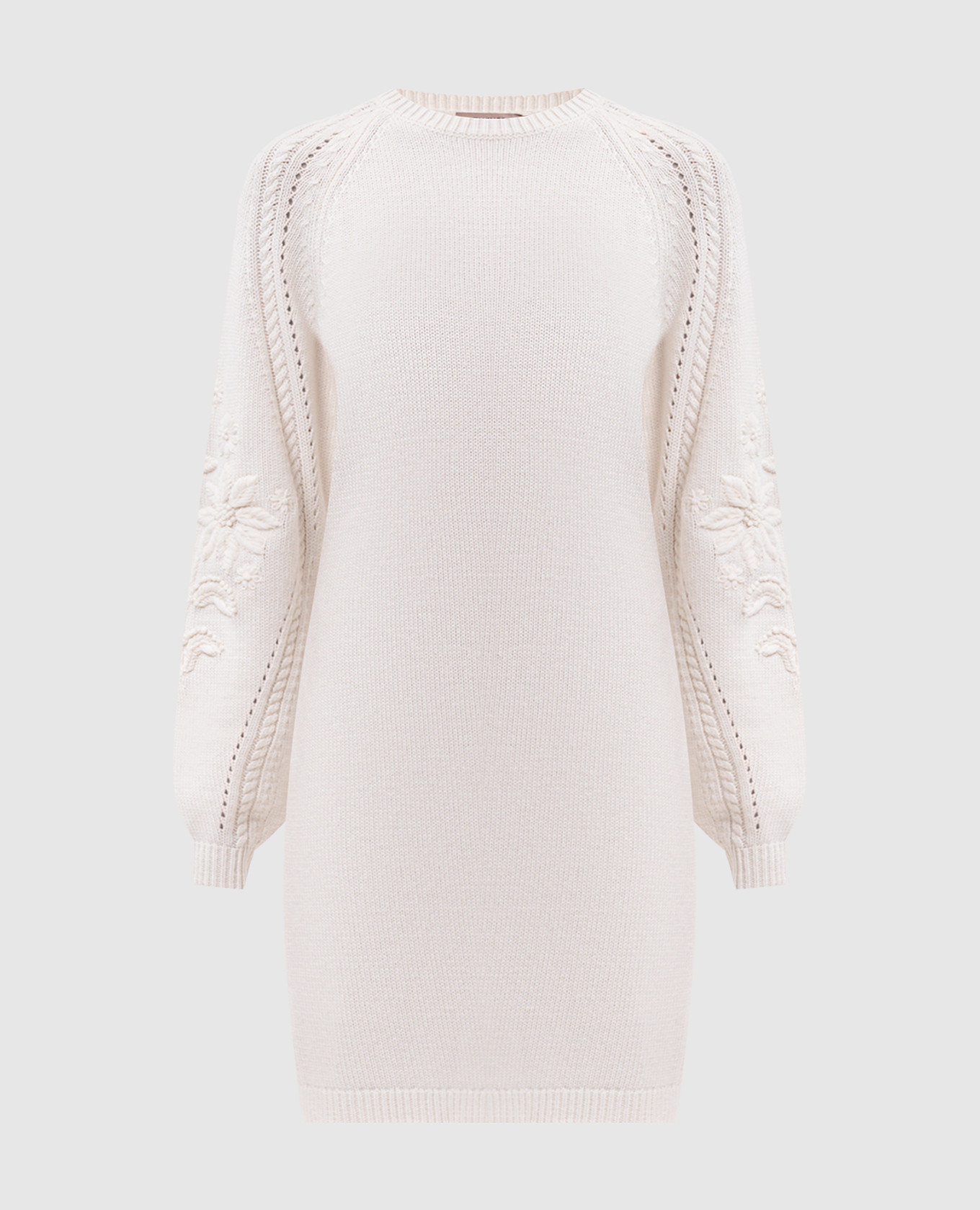 Ivory dress with wool