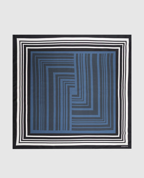 JOSEPH Blue Zenza silk scarf JF010196