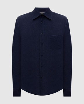 Brunello Cucinelli Navy blue patterned shirt MY6370621