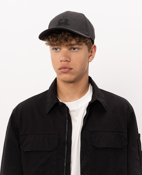 C.P. Company Black cap with logo embroidery MAC750A006288A