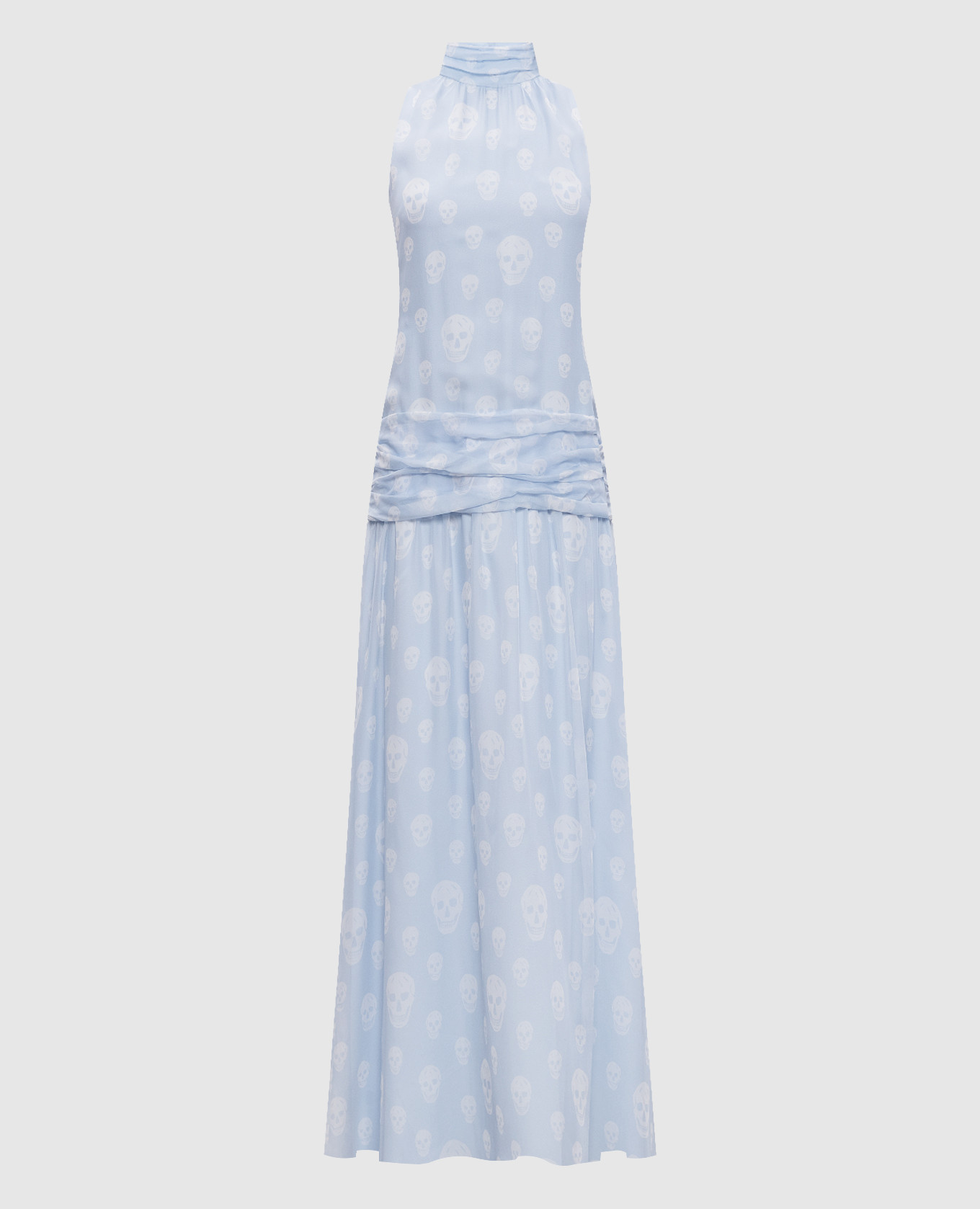 

Blue Skull maxi dress Alexander McQueen, Light blue